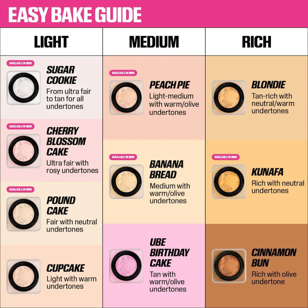 HUDA BEAUTY - MINI Easy Bake Loose Baking & Setting Powder - Poudre Libre - réf Sugar Cookie Highlighter