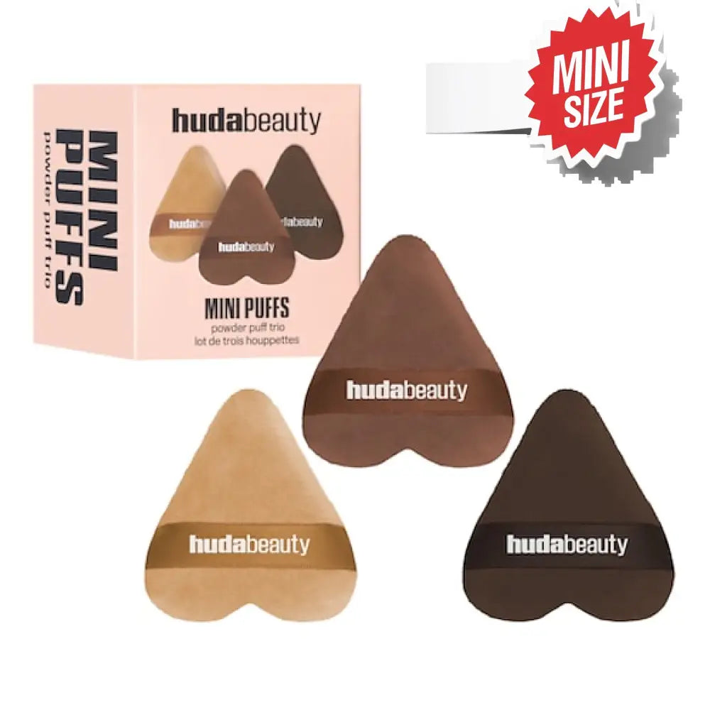 HUDA BEAUTY Mini Powder puff Set Trio (3 pcs)