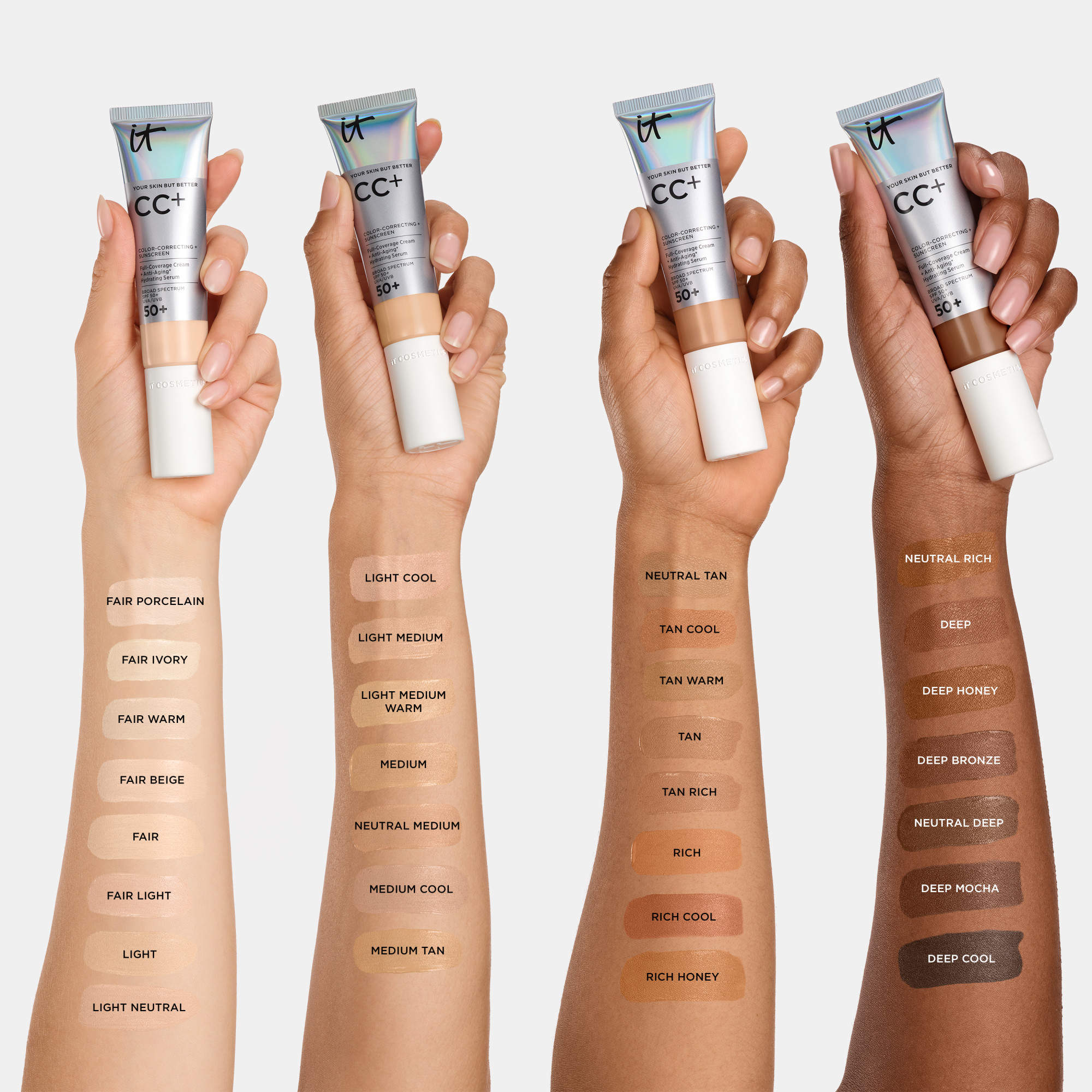 IT COSMETICS - CC+ Cream SPF 50+ CC Crème Correctrice - réf Light W