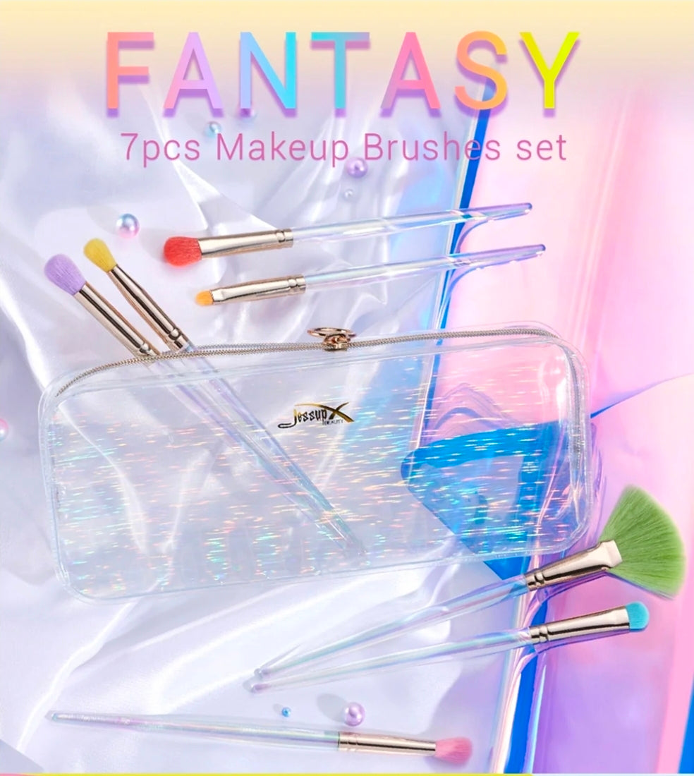 JESSUP - Colorful Makeup Brushes Set 7 Pcs + Trousse
