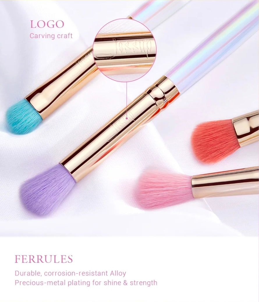 JESSUP - Colorful Makeup Brushes Set 7 Pcs + Trousse