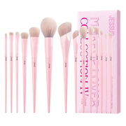 JESSUP - Crystal Pink Makeup Brushes Set Premium Vegan