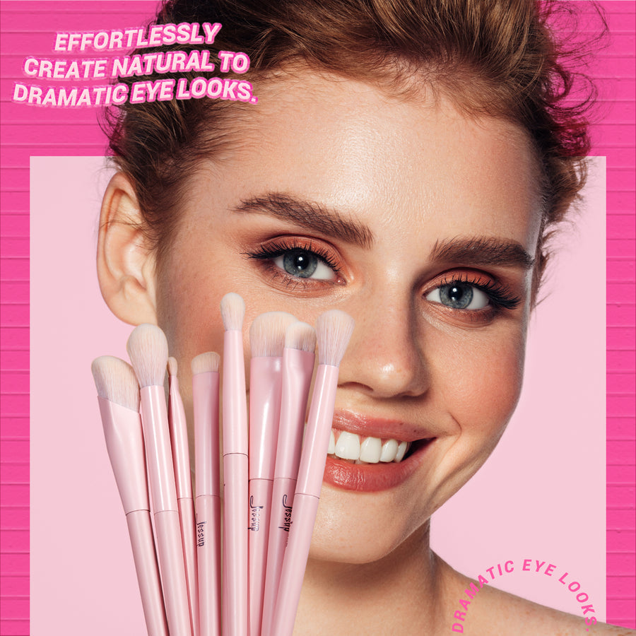 JESSUP - Crystal Pink Makeup Brushes Set Premium Vegan