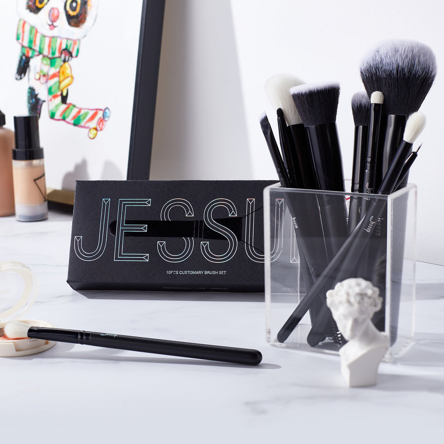 JESSUP - Ensemble 10pcs Shed Resistant Premium Makeup Brushes