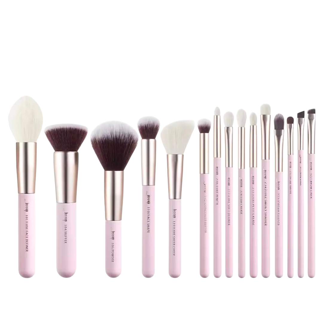 JESSUP - Ensemble 15pcs de Pinceaux Pink