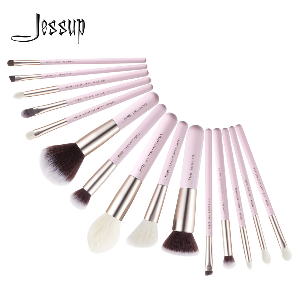JESSUP - Ensemble 15pcs de Pinceaux Pink