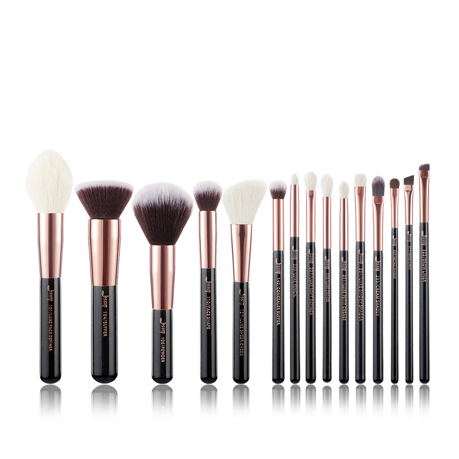 JESSUP - Ensemble 15pcs de Pinceaux Rose Gold