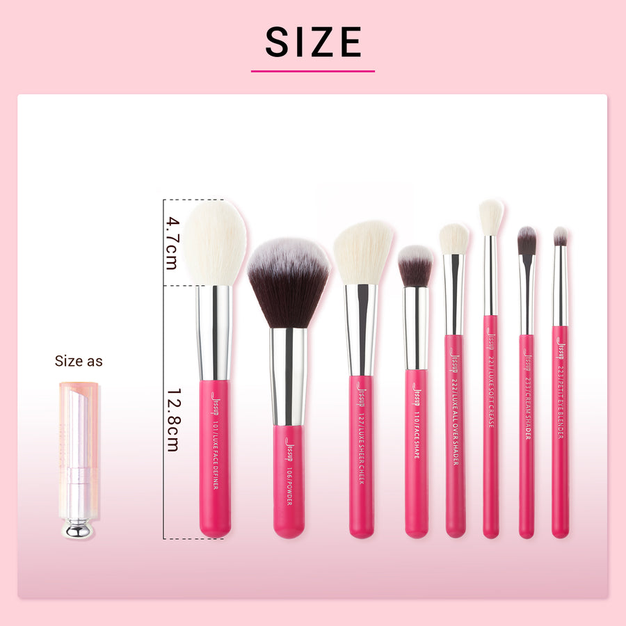 JESSUP - Individual 25Pcs Makeup Brush Kit Pink Premium