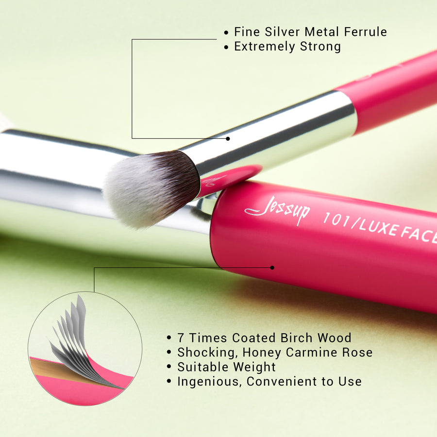 JESSUP - Individual 25Pcs Makeup Brush Kit Pink Premium