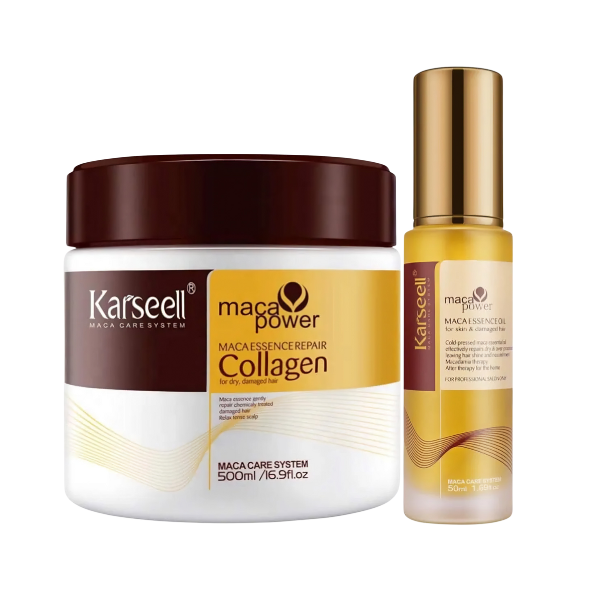 KARSEELL - DUO Karseell Masque Au Collagène 500ml + Macca Argan Essence Oil 50ml