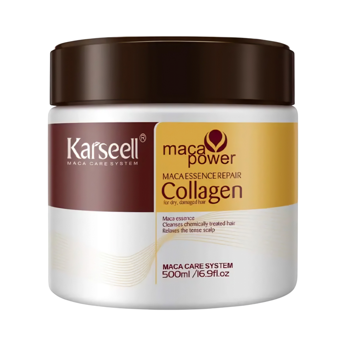 KARSEELL - Maca Essence Repair Collagen Hair Mask cheveux secs et abîmés - 500ml