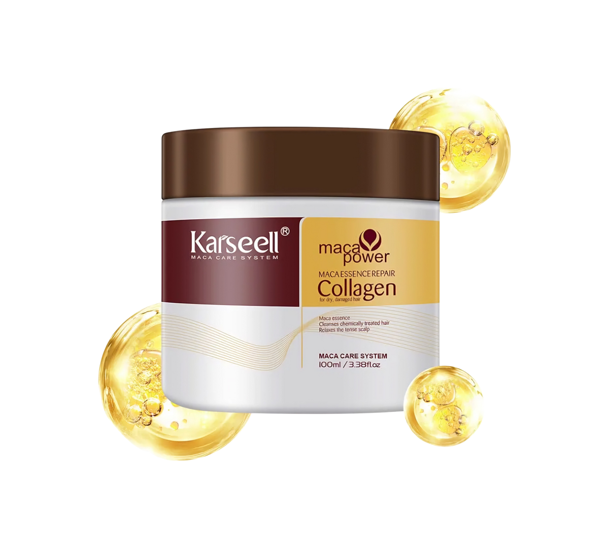 KARSEELL - MINI Maca Essence Repair Collagen Hair Mask cheveux secs et abîmés - 100ml