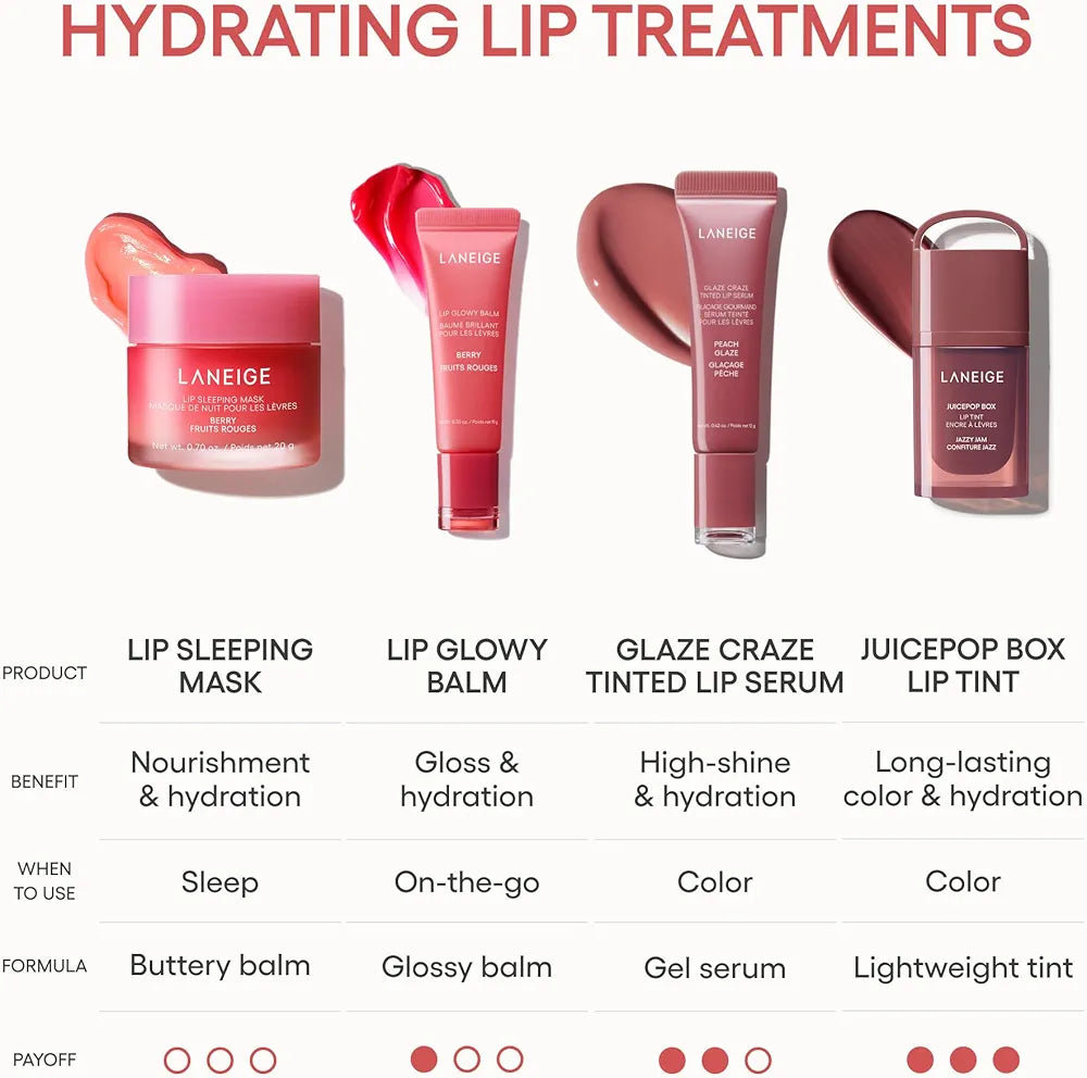 LANEIGE - JuicePop Box Lip Tint - Encre à Lèvres Hydratante - réf Electro Berry