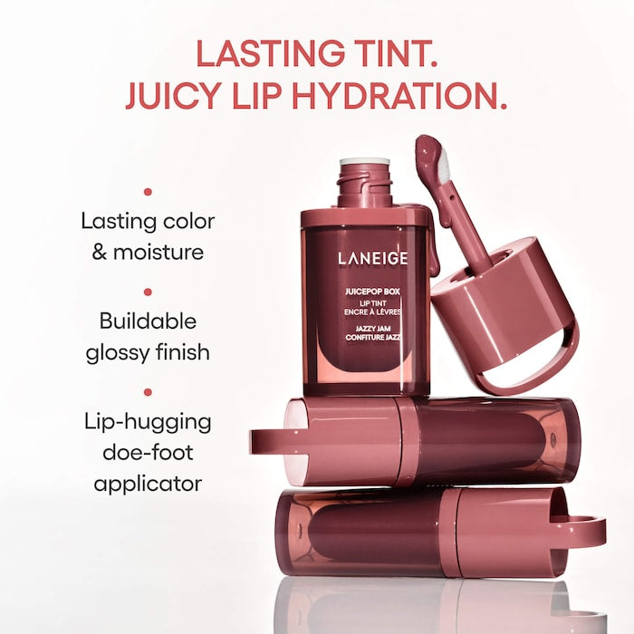 LANEIGE -Tint & Glow Mini Korean Skincare + JuicePop Box Lip Tint Gift Set