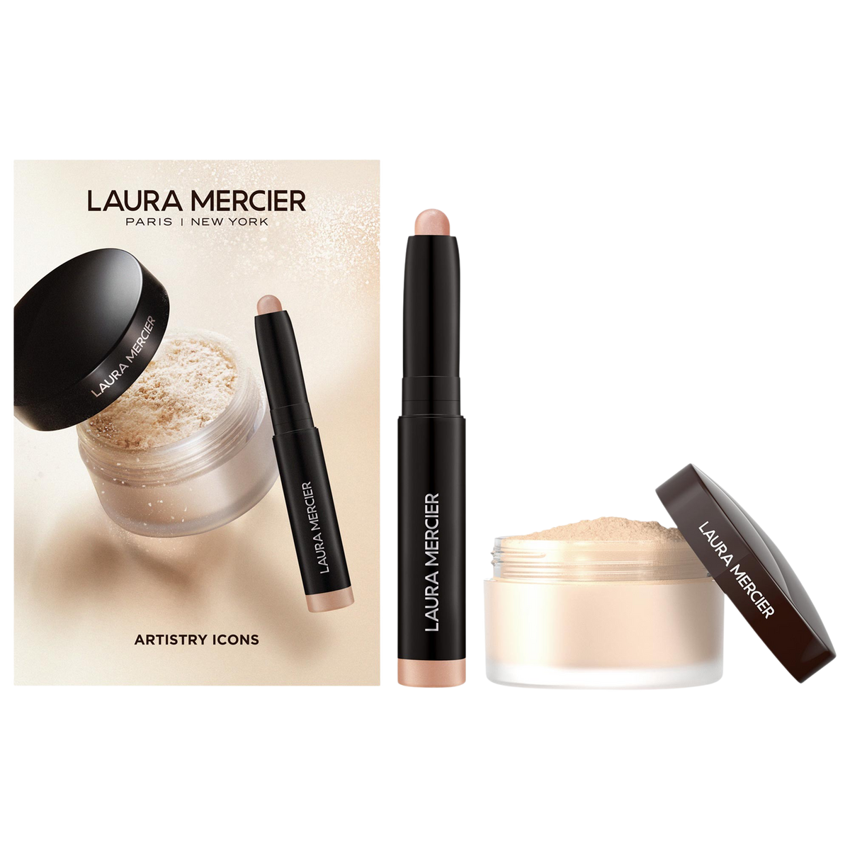 LAURA MERCIER - Mini Artistry Icons Loose Powder and Eyeshadow Set ( 2pcs )