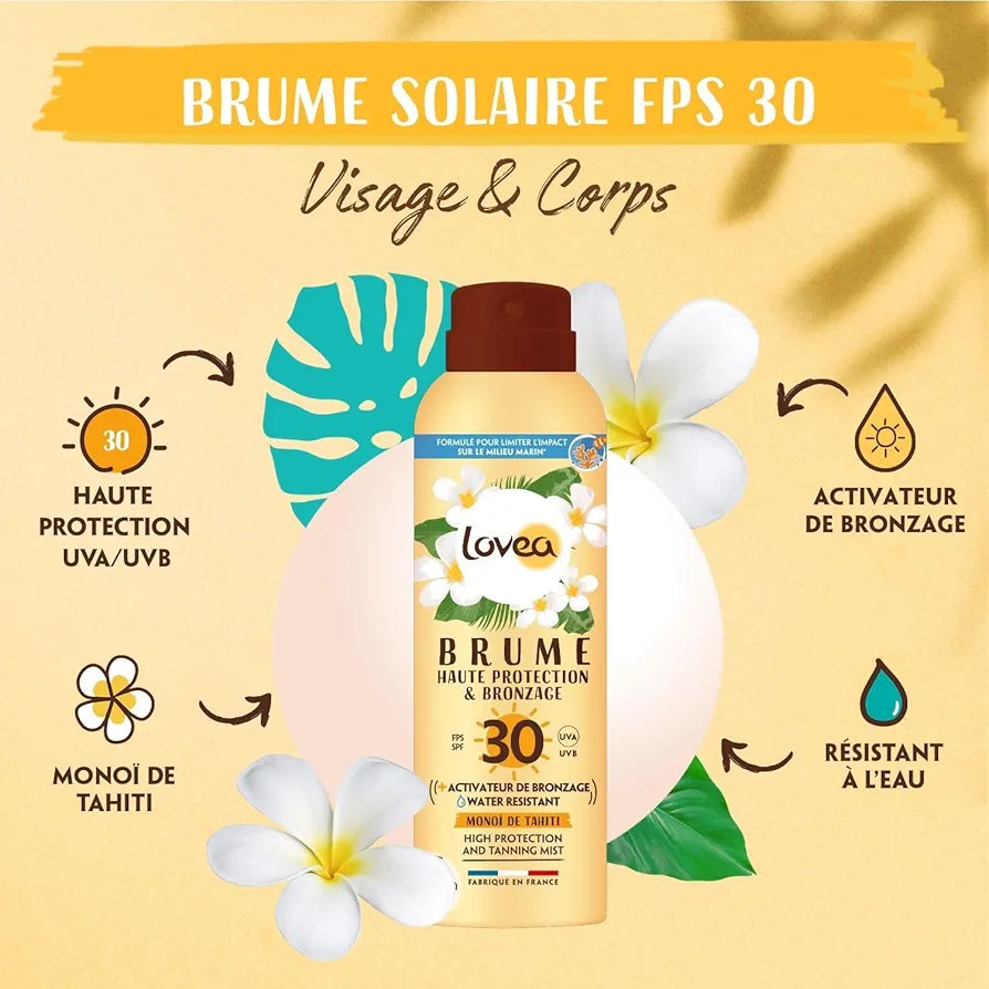 LOVEA - Brume Haute Protection & Bronzage SPF30 Monoï de Tahiti - 150ml
