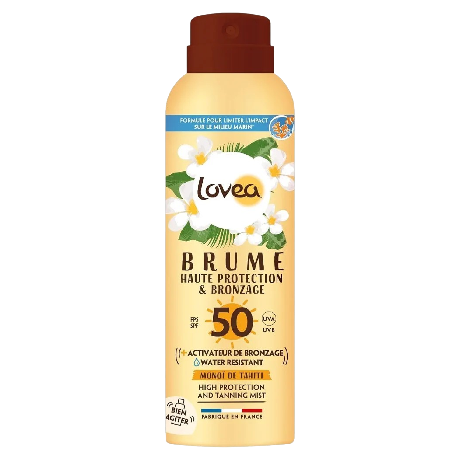 LOVEA - Brume Haute Protection & Bronzage SPF50 Monoï de Tahiti- 150ml