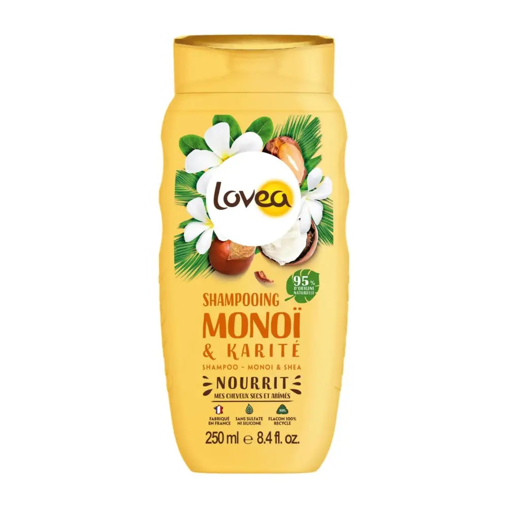 LOVEA - DUO Shampooing + Après Shampooing Monoi Karité & Shea - Cheveux Secs et Abîmés- 200ml primer