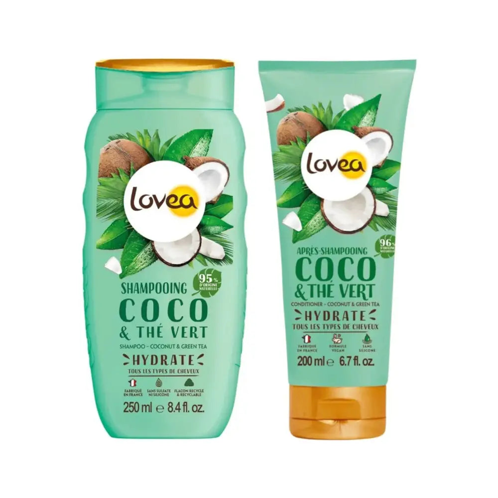 LOVEA - Duo Shampooing et Après Shampoing Coco & Thé Vert - Tous types de cheveux - 250ml primer