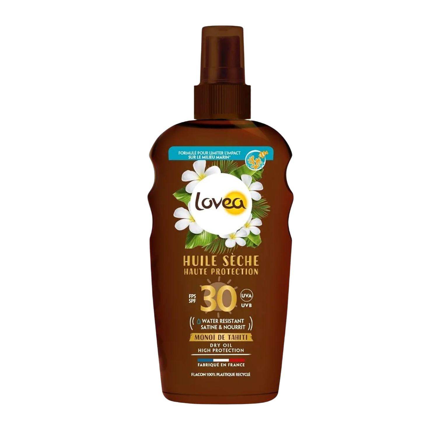 LOVEA - Huile Sèche SPF30 Moyenne Protection Monoï de Tahiti - 150ml