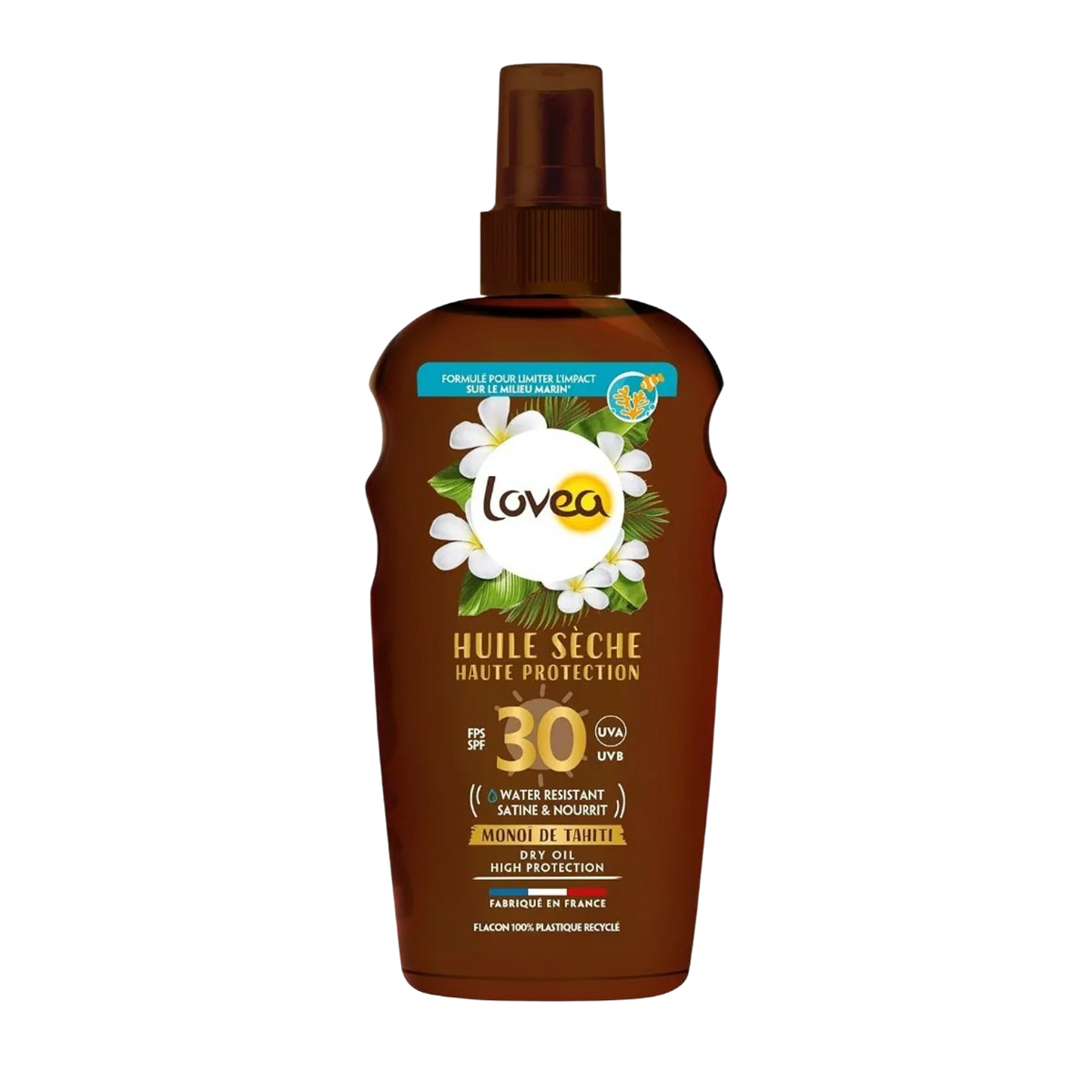 LOVEA - Huile Sèche SPF30 Moyenne Protection Monoï de Tahiti - 150ml