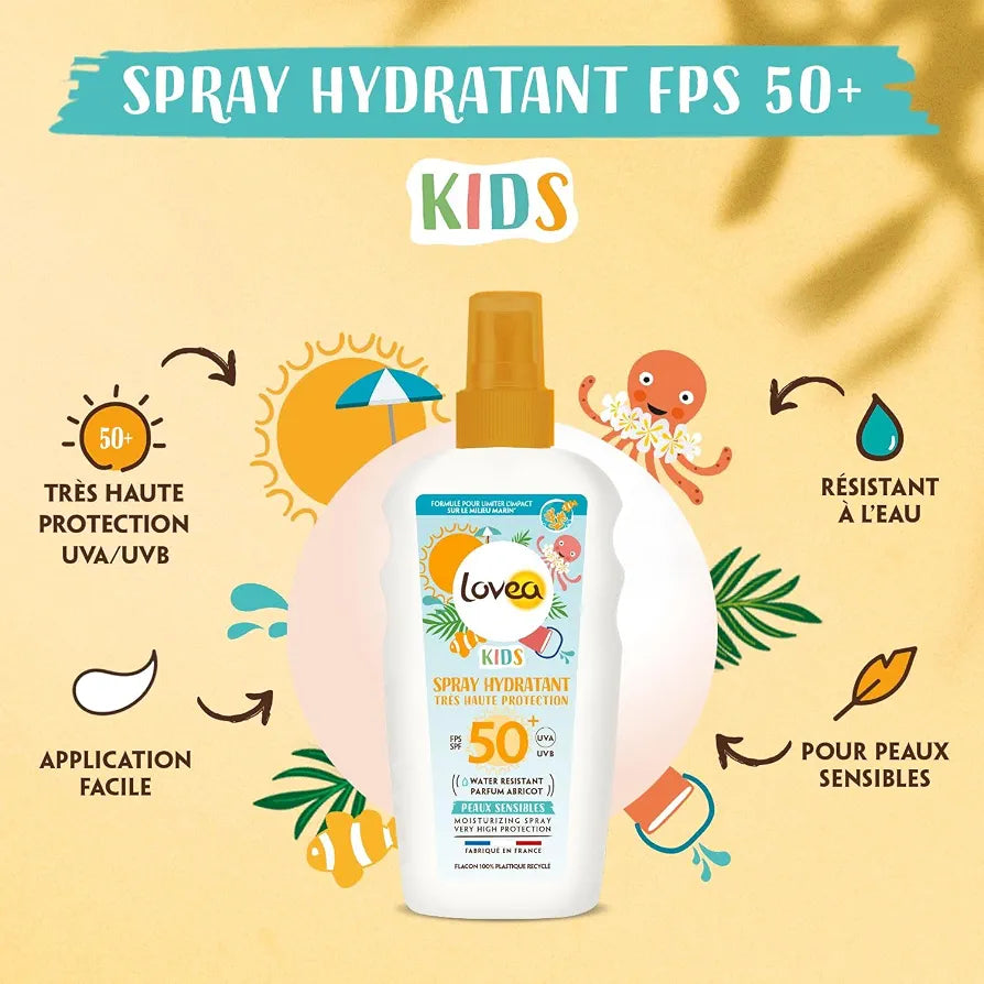 LOVEA - Spray Hydratant SPF50 KIDS Très Haute Protection Monoï de Tahiti - 150ml