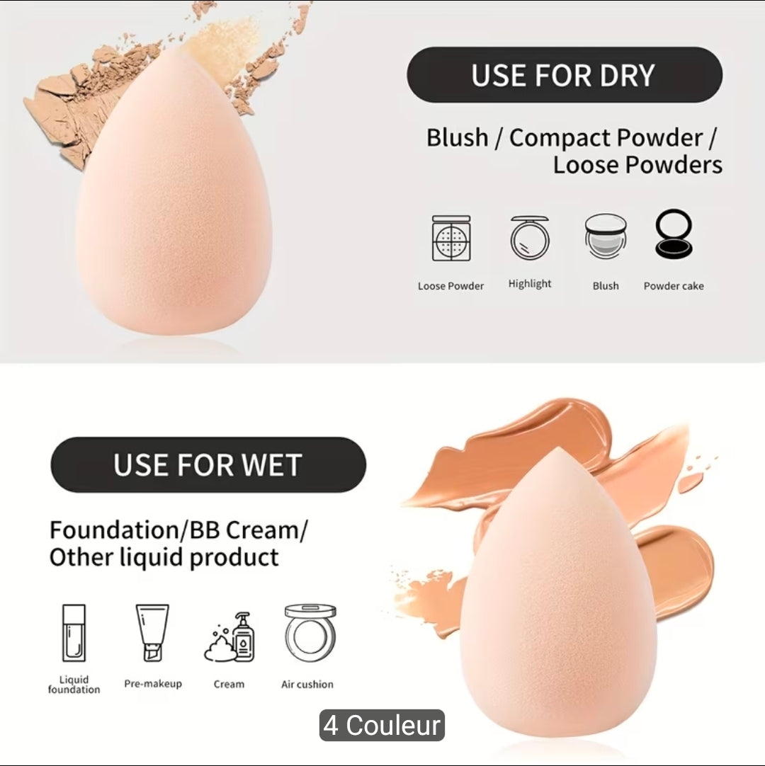 MAANGE - Ensemble de Pinceaux de maquillage Blanc et Noir ( 18pcs + Éponge + Sac )