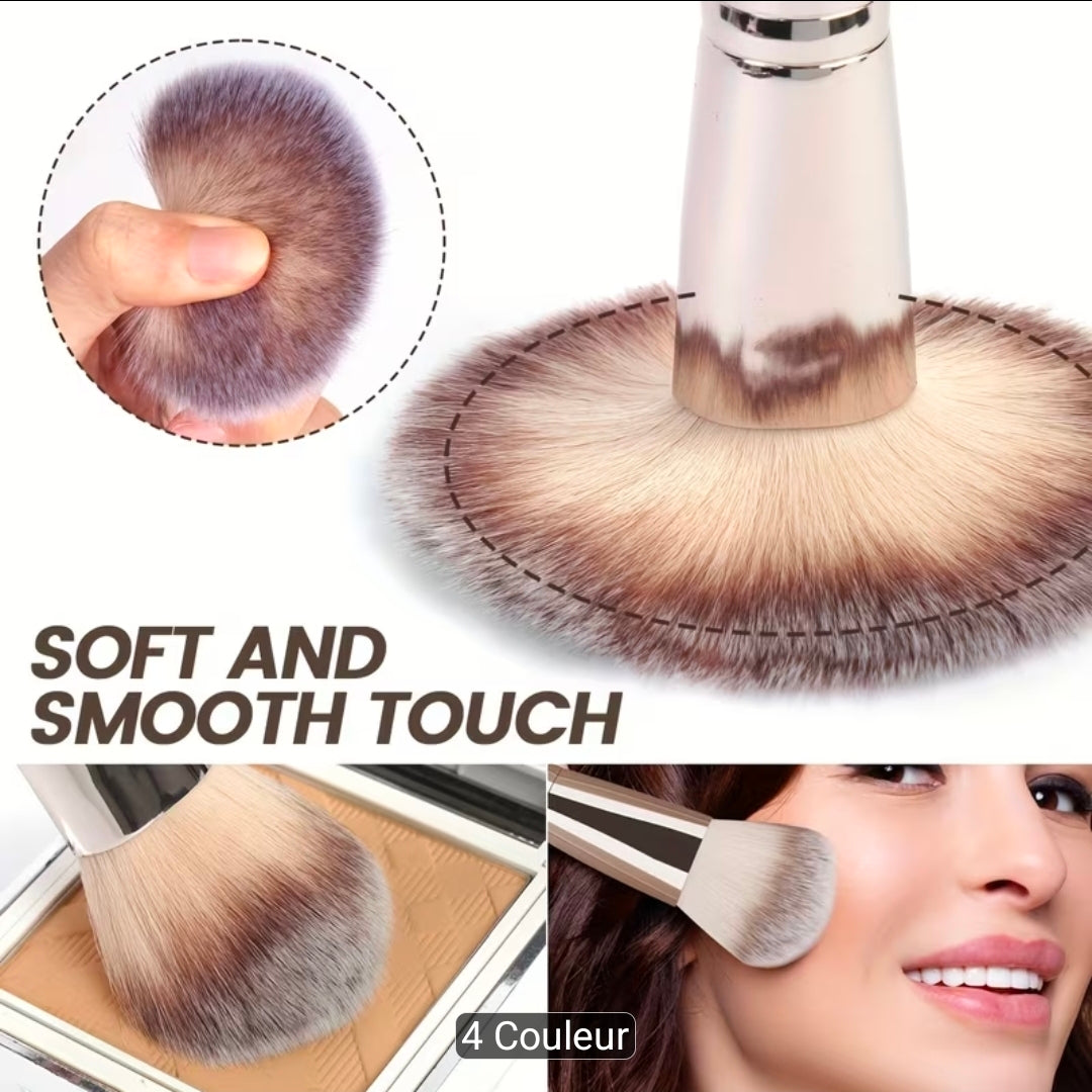 MAANGE - Ensemble de Pinceaux de maquillage Blanc et Noir ( 18pcs + Éponge + Sac )