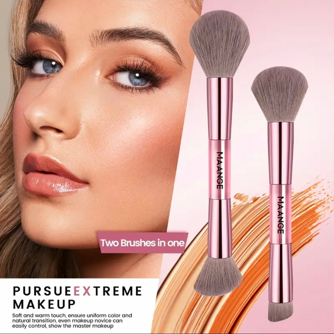 MAANGE - Ensemble de pinceaux de maquillage Rose Gold 13 pièces + Support + 3 Puff
