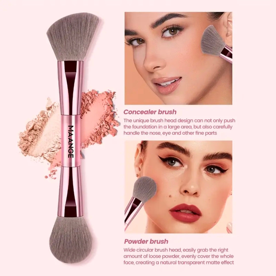 MAANGE - Ensemble de pinceaux de maquillage Rose Gold 13 pièces + Support + 3 Puff
