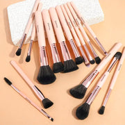 MAANGE - Ensemble de pinceaux de maquillage Rose Gold ( 15 pièces )
