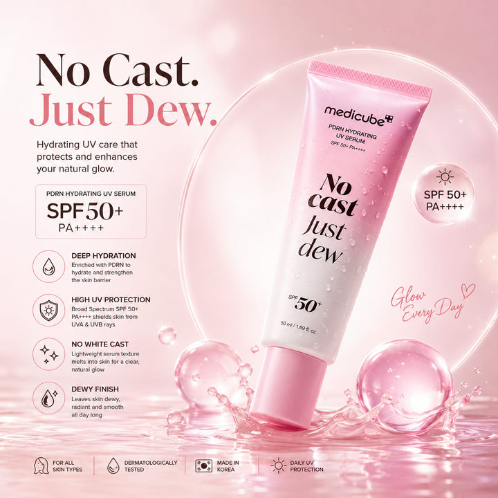 MEDICUBE - Collagen No Cast Just Glow PDRN Hydrating UV Serum - 50ml