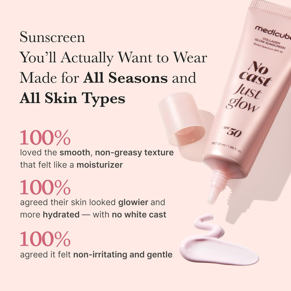 MEDICUBE - Collagen No Cast Just Glow Sunscreen SPF50 - 50ml