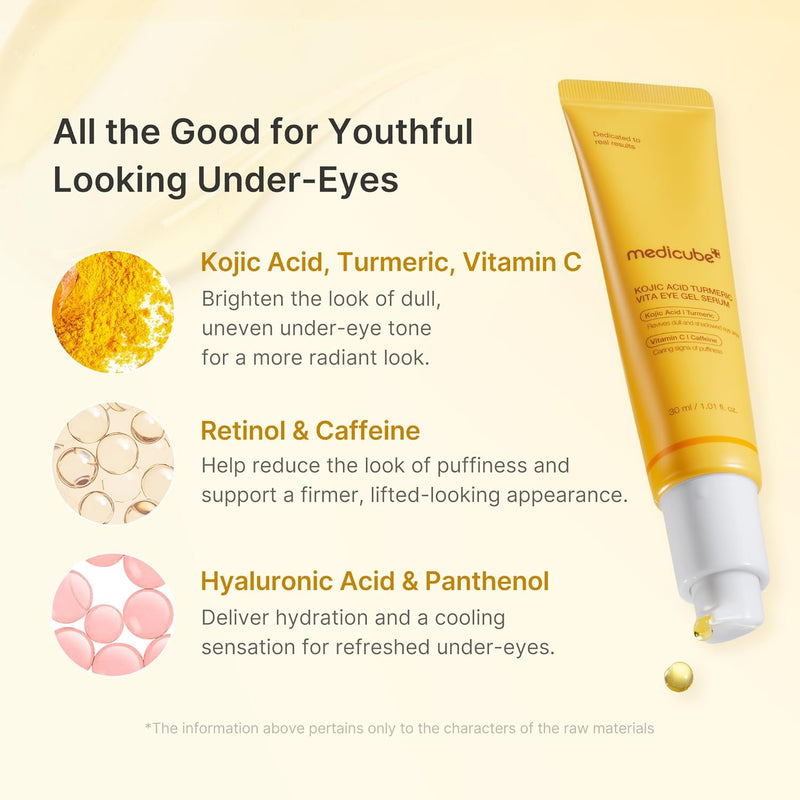 MEDICUBE - Kojic Acid Turmeric Vita Eye Gel Serum - 30ml
