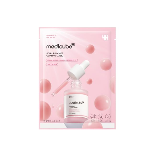 MEDICUBE - Pack PDRN Pink Vita Coating Mask -10pcs