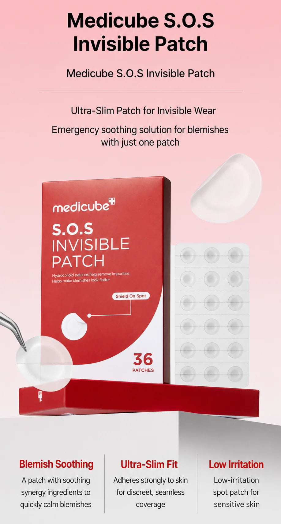 MEDICUBE - S.O.S Invisible Patch - 36 Patches