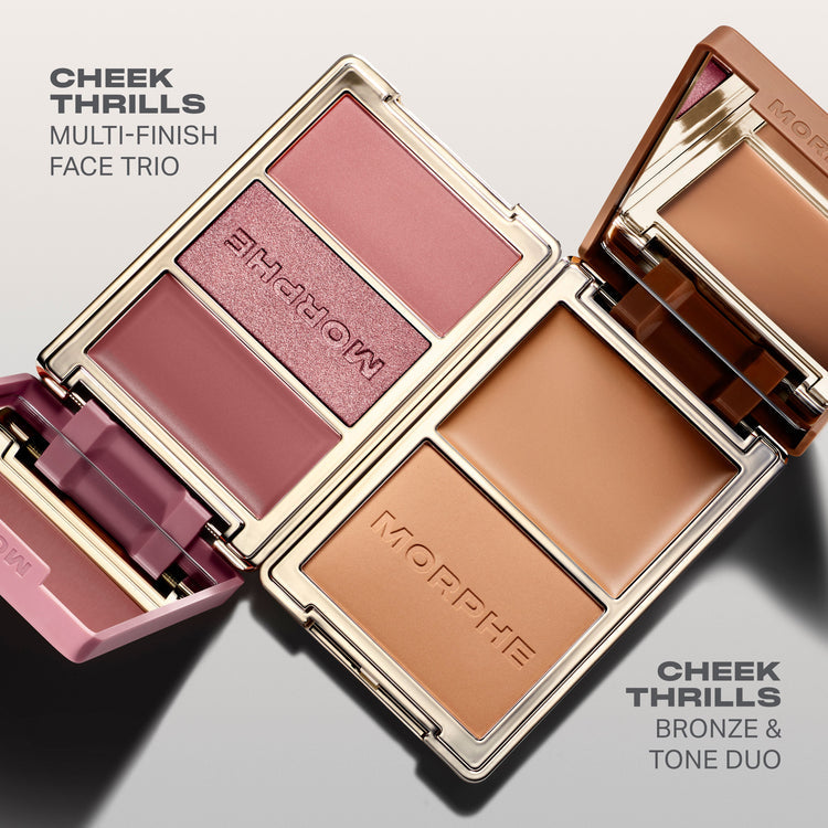 MORPHE - Cheek Thrills Multi-Finish Face Trio - réf Honeymoon Suite