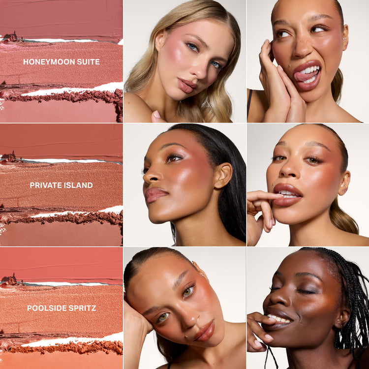 MORPHE - Cheek Thrills Multi-Finish Face Trio - réf Honeymoon Suite
