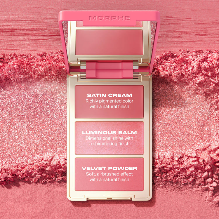 MORPHE - Cheek Thrills Multi-Finish Face Trio - réf Honeymoon Suite