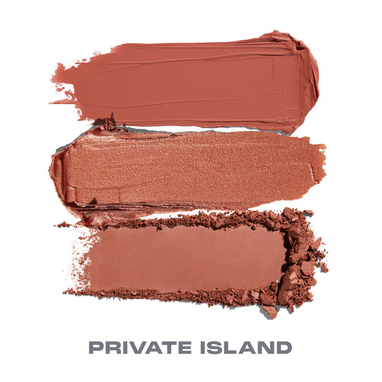 MORPHE - Cheek Thrills Multi-Finish Face Trio - réf Private Island