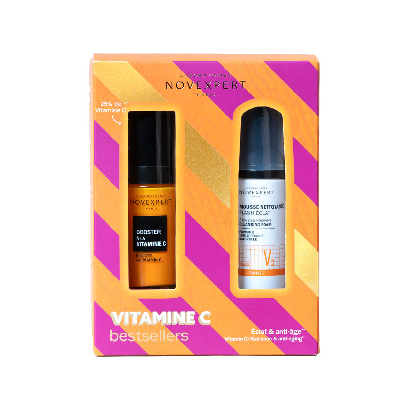 NOVEXPERT - Coffret Bestsellers Booster Vitamine C + Mini Mousse Nettoyante ( 2pcs)