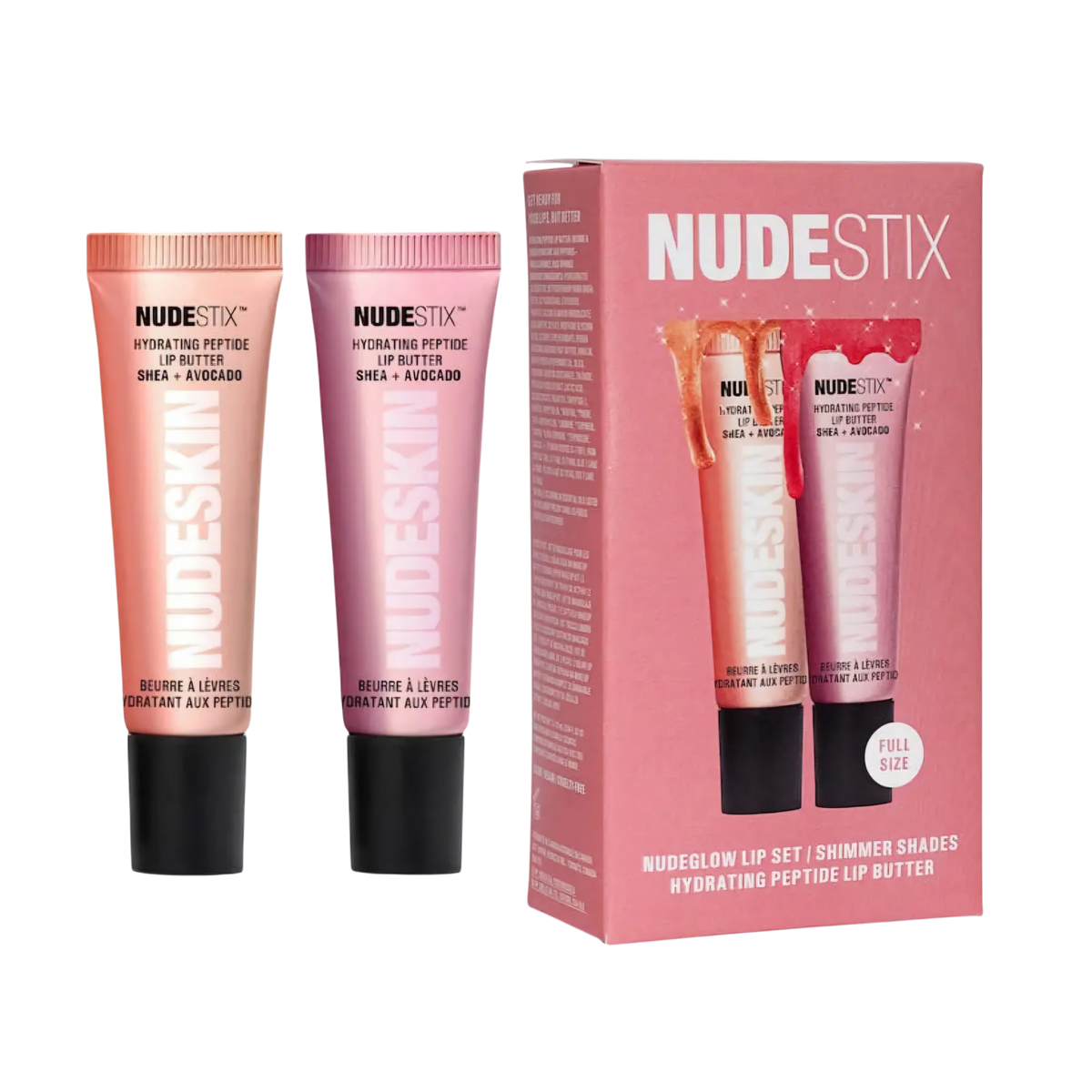 NUDESTIX - Nudeglow Hydrating Peptide Lip Butter Duo Set