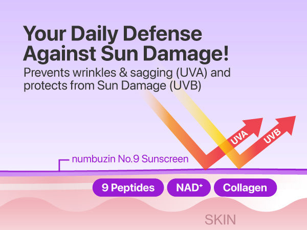 NUMBUZIN - No.9 NAD+ 9 Peptides Dewy Sun Essence SPF50+ PA++++ - 50ml