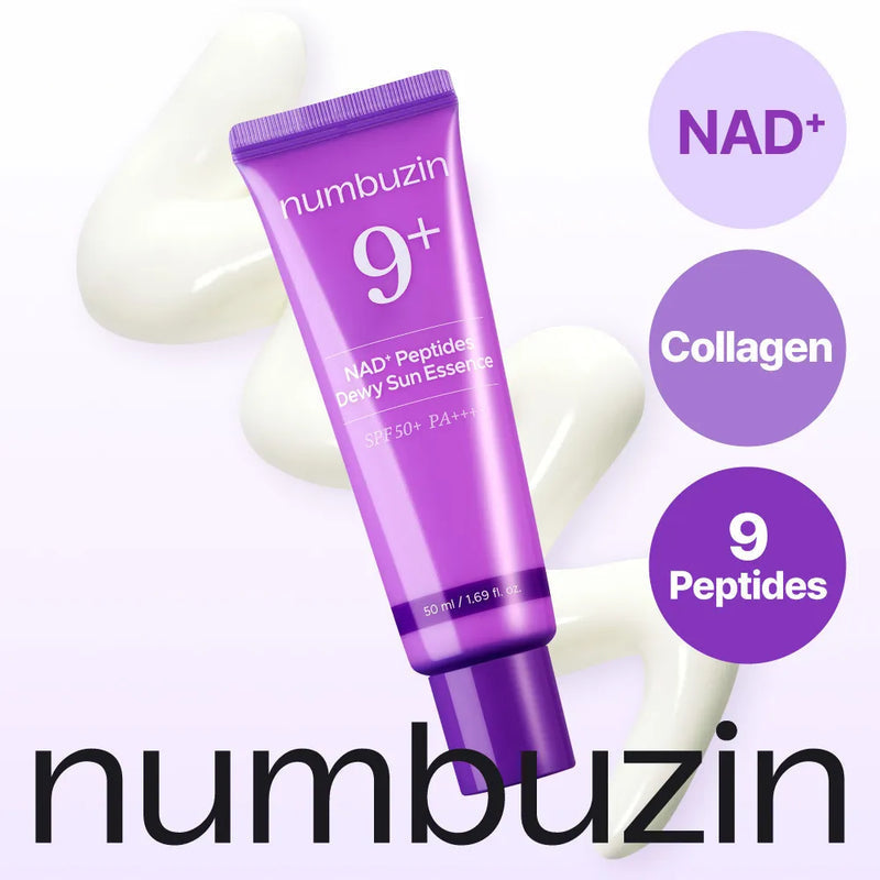 NUMBUZIN - No.9 NAD+ 9 Peptides Dewy Sun Essence SPF50+ PA++++ - 50ml