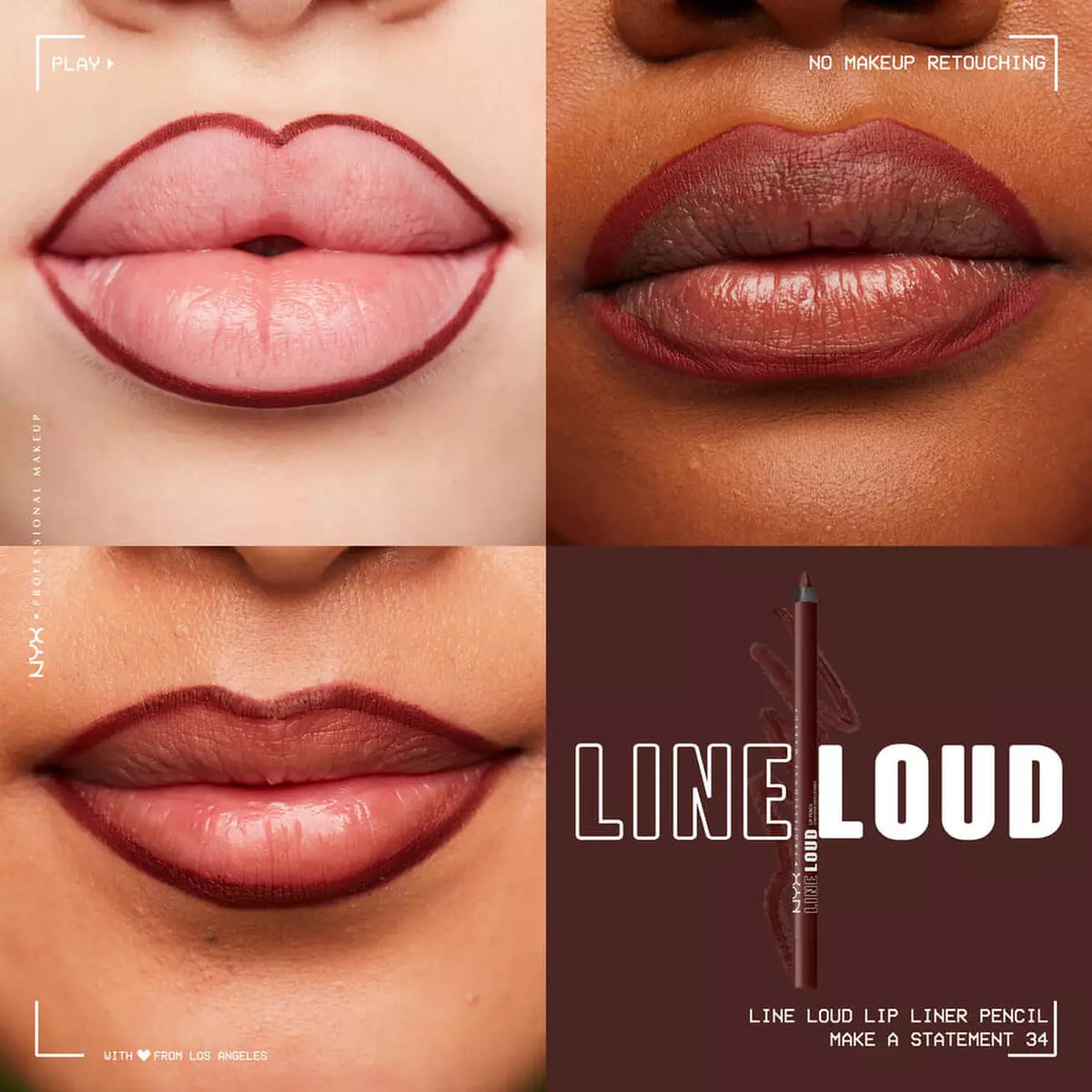 NYX - CRAYON À LÈVRES LINE LOUD - réf 34 Make a Statement
