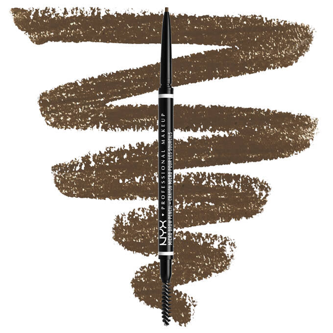 NYX - CRAYON À SOURCILS DOUBLE - EMBOUT MICRO BROW PENCIL - réf Ash Brown