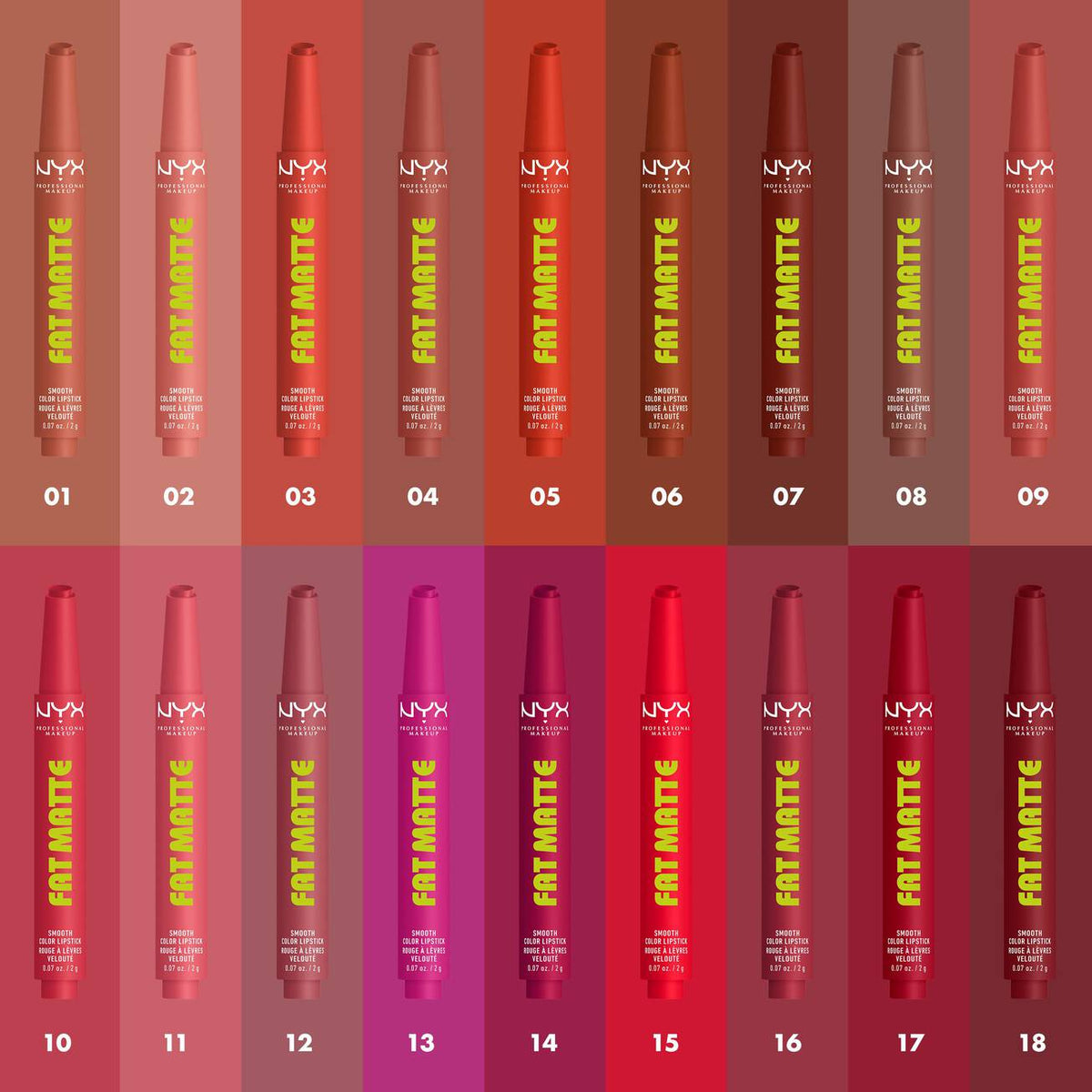 NYX - FAT MATTE ROUGE À LÈVRES MAT CONFORT- 04 Rose Robe
