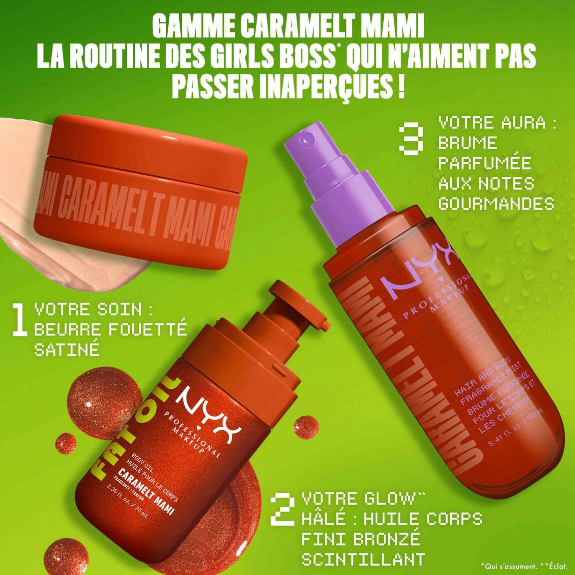 NYX - Hair And Body Fragrance Mist - réf Caramelt Mami 80ml