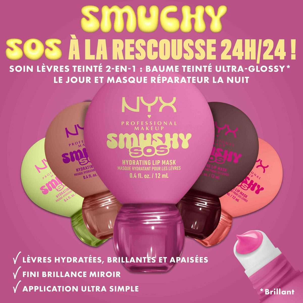NYX - SMUSHY SOS SOIN LÈVRES TEINTÉ 2-EN-1- 03 Peachy Pamper