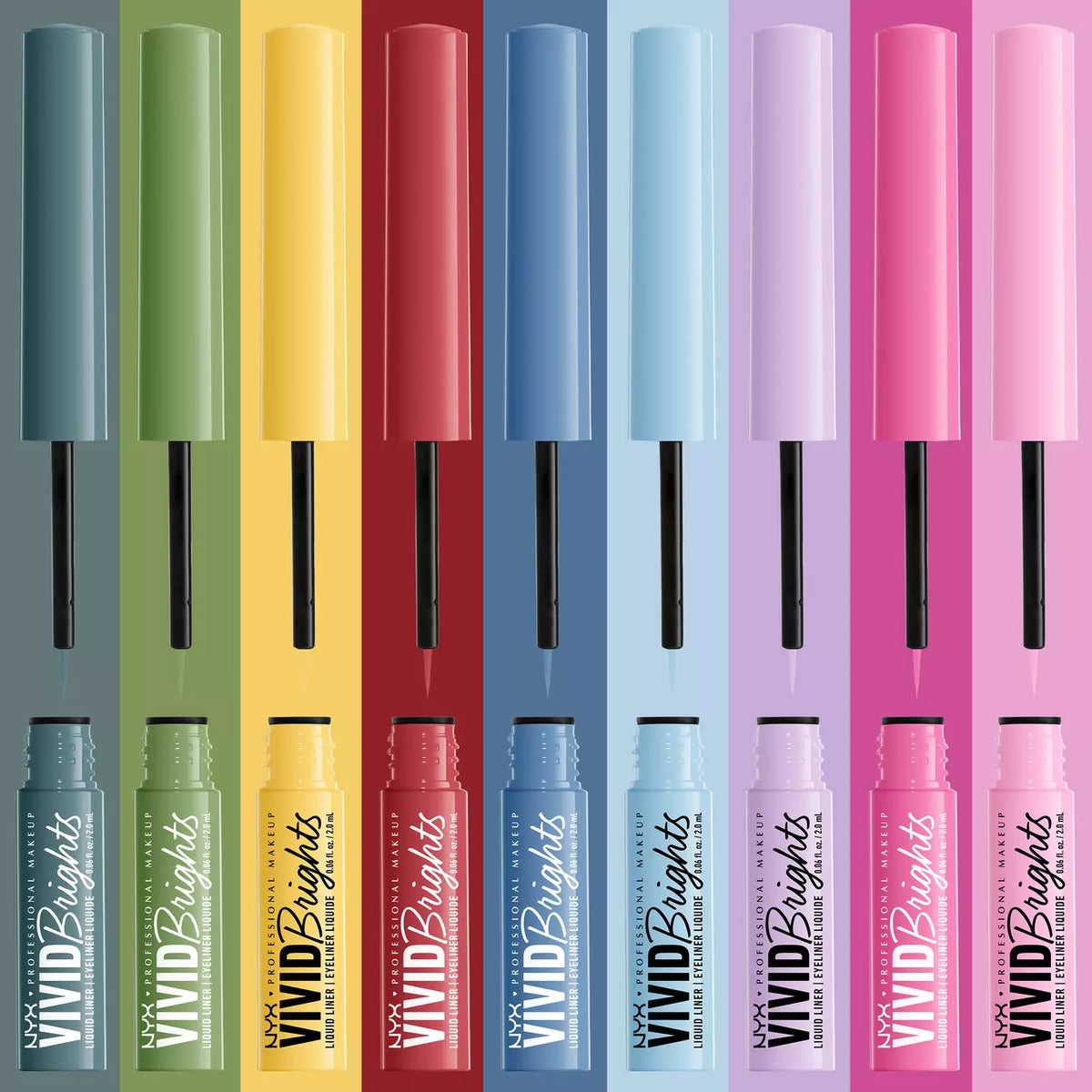 NYX - VIVID BRIGHTS COLORED LIQUID EYELINER-Sneaky pink